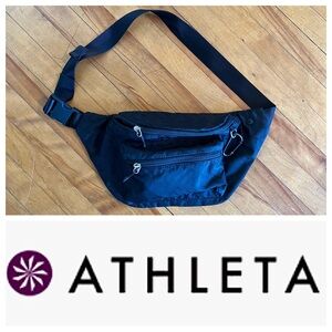 Athleta belt waist bum bag black NEW